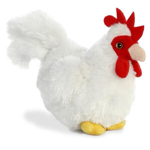 Aurora Mini Flopsie Chicken Hen Rooster Plush Stuffed Animal Toy White 6"
